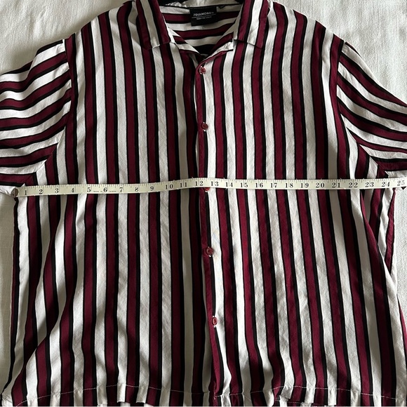 7 Diamonds Mens Striped Shirt Sz XL Preppy Bowling Classic Casual Hipster Comfy - Picture 5 of 10